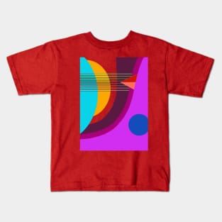 Artistic Curves & Lines Kids T-Shirt